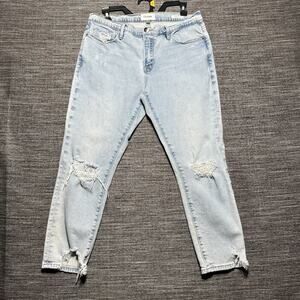 Frame Jeans Women's 30 Blue Le Gracon Crop